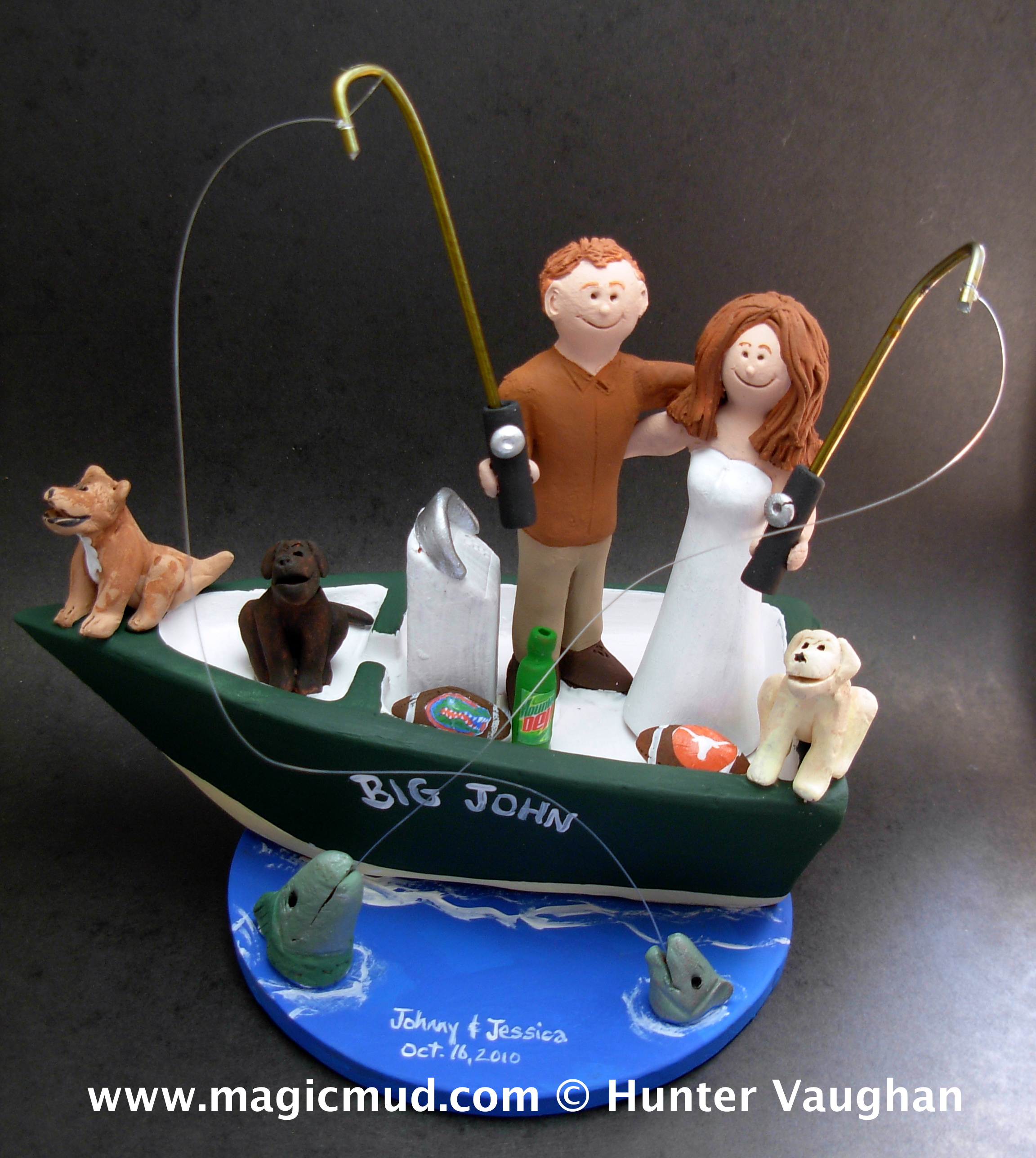 Fishing Wedding Cake Toppers